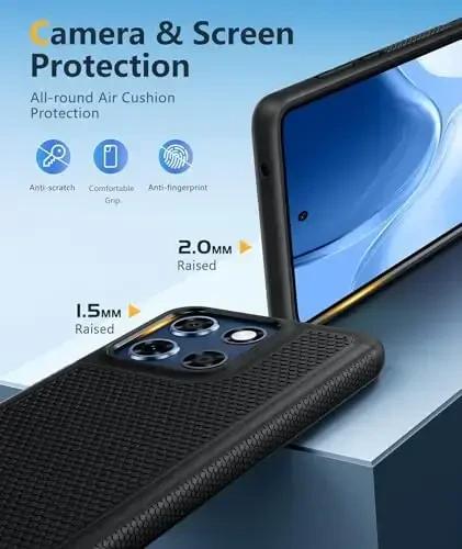 FNTCASE for Moto G-Stylus 2025 Case: Dual Layer Military Grade Protective Heavy Duty Cell Phone Cover with Screen Protector Shockproof Rugged with Non Slip Textured - 6.7 inch (Black) - 6