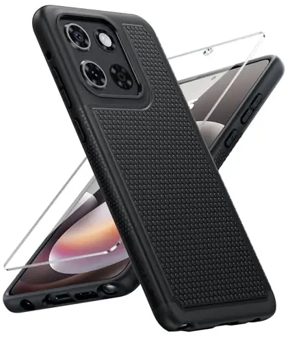FNTCASE for Moto G Stylus 2026/2025 Case: Motorola G Stylus 2025 Case 14FT Military Grade Drop Protection with Screen Protector Shockproof Non-Slip Matte Dual Layer Phone Cover - 6.7 inch (Black) 