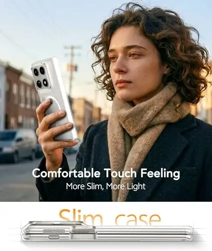 Motorola Razr Fold Case uchun FNTCASE: [Ilmoq Himoyasi] Sarg'ayishga qarshi Shaffof Telefon G'ilofi [Magsafe uchun mos] Harbiy Darajadagi Zarbaga Chidamli Himoya G'iloflari - 6