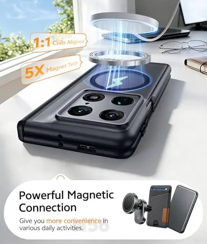 Motorola Razr Fold Case uchun FNTCASE: [Ilmoq Himoyasi] Shaffof Mat qoplamalar [Magsafe bilan Mos Keladi] Harbiy Darajadagi Zarbalarga Chidamli Himoya Telefon G‘ilofi - 3