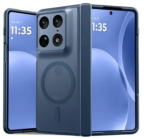 FNTCASE for Motorola Razr Fold Case, Fit for Magsafe, Hinge Protection Blue | Translucent Matte, 18FT Military Grade Drop Proof, Protective Phone Cover, Blue - 1