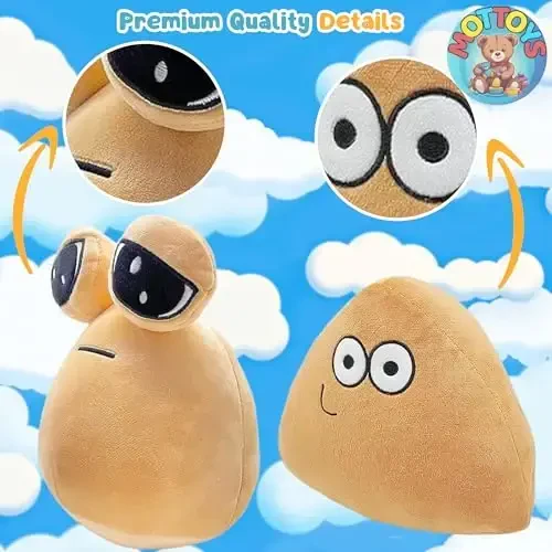 MOTTOYS Alieyn Soft Plush - 8,5 dyuym/22 sm. O‘yinchoq - Emotsiya qo‘g‘irchog‘i - Ishqibozlar uchun o‘yinchoqlar - O‘yin va turli xil hissiy yostiq - Qiziqarli ilovalar peluşlari - Bolalar va kattalar uchun sovg‘a - 3