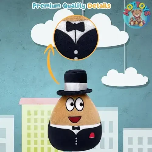 MOTTOYS Alieyn Yumshoq Peluş - 8,5 dyuym/22 sm. To‘ldirilgan o‘yinchoq - Emotsiya qo‘g‘irchog‘i - Fanatlar uchun o‘yinchoqlar - O‘yin va turli xil hissiy yostiq - Qiziqarli ilovalar peluşlari - Bolalar va kattalar uchun sovg‘a (Suit Pu) - 3