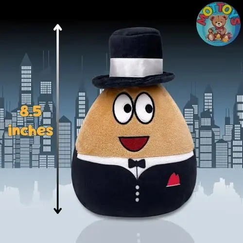 MOTTOYS Alieyn Soft Plush - 8,5 inch/22 cm. Stuffed Toy - Emotion Doll - Toys for Fans - Game and Different Emotional Pillow - Fun App Plushies - Present for Kids and Adults (Suit Pu) - 2