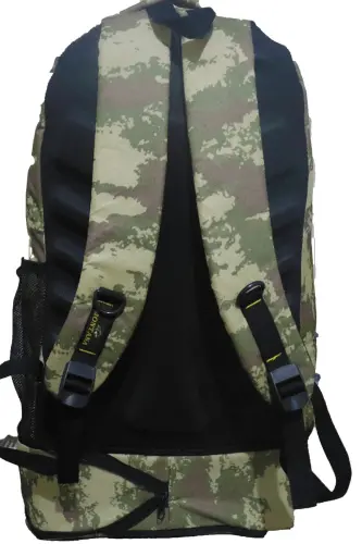Mountainer 55+10 Litre Körüklü Siyah Su Geçirmez Çok Gözlü Seyahat-dağcı-kampçı Sırt Çantası - Kamuflaj - 5