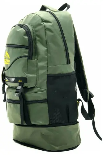 Mountainer 55+10 Litre Körüklü Siyah Su Geçirmez Çok Gözlü Seyahat-dağcı-kampçı Sırt Çantası-Yeşil - 2