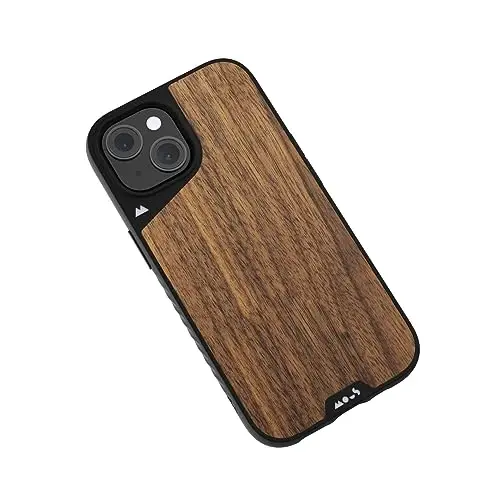 Mous Case for iPhone 15 MagSafe Compatible - Limitless 5.0 - Walnut - Protective iPhone 15 Case - Shockproof Phone Cover 