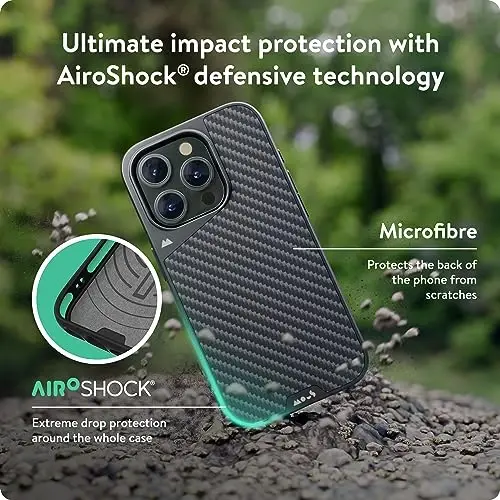 Mous Case for iPhone 15 Pro MagSafe Compatible - Limitless 5.0 - Bamboo - Protective iPhone 15 Pro Case - Shockproof Phone Cover - 3