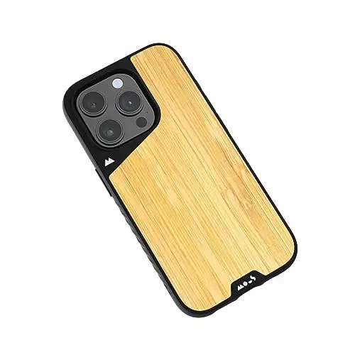 Mous Case for iPhone 15 Pro Max MagSafe Compatible - Limitless 5.0 - Bamboo - Protective iPhone 15 Pro Max Case - Shockproof Phone Cover - MOUS