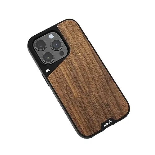 Mous Case for iPhone 15 Pro MagSafe Compatible - Limitless 5.0 - Walnut - Protective iPhone 15 Pro Case - Shockproof Phone Cover | Mous Case for iPhone 15 Pro MagSafe Compatible - Limitless 5.0 - Walnut - Protective iPhone 15 Pro Case - Shockproof Ph 