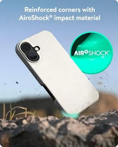 Mous for iPhone 16 Plus Case MagSafe Compatible - Limitless 6.0 - Stone - Protective Shockproof Phone Cover - 3