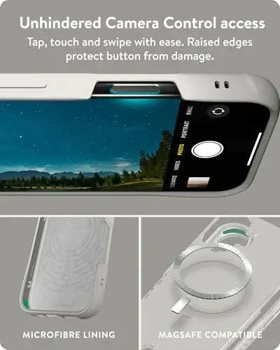Mous for iPhone 16 Plus Case MagSafe Compatible - Limitless 6.0 - Stone - Protective Shockproof Phone Cover - 4