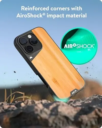 Mous for iPhone 16 Pro Max Case MagSafe Compatible - Limitless 6.0 - Bamboo - Protective Shockproof Phone Cover - 3