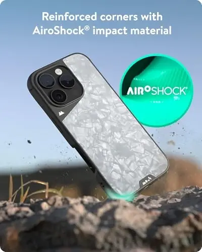 Mous for iPhone 16 Pro Max Case MagSafe Compatible - Limitless 6.0 - Silver Pearl - Protective Shockproof Phone Cover - 4