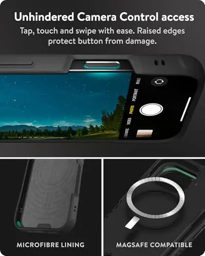 Mous for iPhone 16 Pro Max Case MagSafe Compatible - Limitless 6.0 - Walnut - Protective Shockproof Phone Cover - 4
