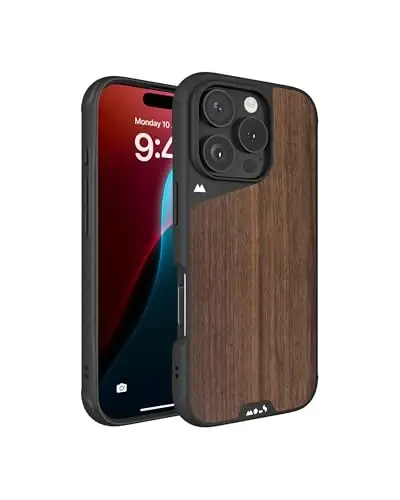 Mous for iPhone 16 Pro Max Case MagSafe Compatible - Limitless 6.0 - Walnut - Protective Shockproof Phone Cover 