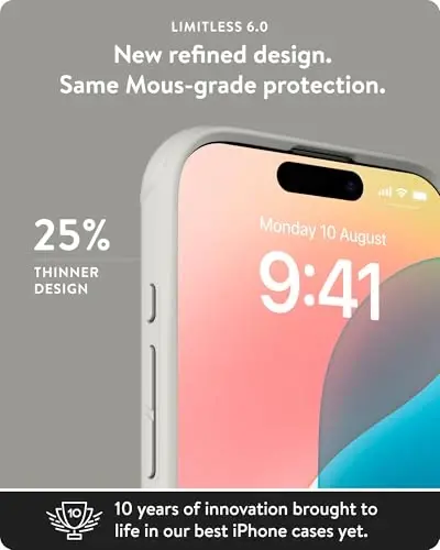 Mous for iPhone 16 Pro Max Case MagSafe Compatible with Camera Control Button- Limitless 6.0 - Sand - Protective Shockproof Phone Cover - 2