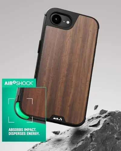 Mous for iPhone 16e Case 2025 MagSafe Mos keladi - Limitless 6.0 - Yong'oq - Himoya zarbasiga chidamli telefon qopqog'i - MOUS (1)