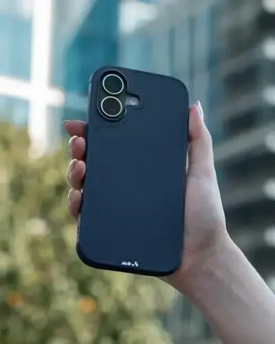 Mous for iPhone 17 Case, Compatible with MagSafe - Limitless - Protective Black Leather Cover for iPhone 17 - Shockproof, Full Camera Protection, Anti-Scratch Back, Black - 5