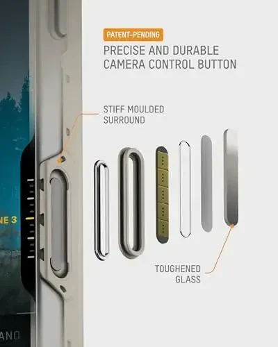 Mous for iPhone 17 Case, Compatible with MagSafe - Limitless - Protective Magnetic Cover for iPhone 17 - Shockproof, Full Camera Protection, Anti-Scratch Back, Stone - 4