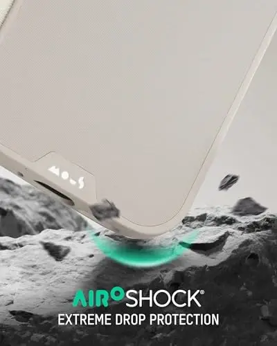 Mous for iPhone 17 Case, Compatible with MagSafe - Limitless - Protective Magnetic Cover for iPhone 17 - Shockproof, Full Camera Protection, Anti-Scratch Back, Stone - 2