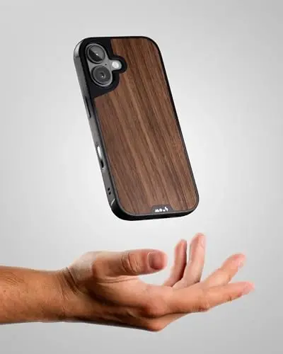 Mous for iPhone 17 Case, Compatible with MagSafe - Limitless - Protective Walbut Cover for iPhone 17 - Shockproof, Full Camera Protection, Anti-Scratch Back, Brown - 4