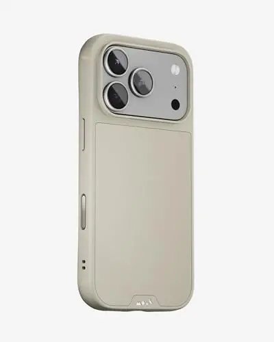 Mous for iPhone 17 Pro Max Case, Compatible with MagSafe - Limitless - Protective Magnetic Cover for iPhone 17 Pro Max - Shockproof, Full Camera Protection, Anti-Scratch Back, Stone 