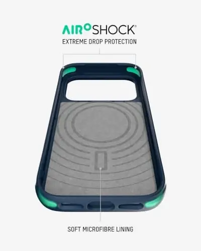 Mous for iPhone 18 Pro/ 17 Pro Case, Limitless Navy Blue Cover | Qi2 Certified, Compatible with MagSafe, Non-slip grip, AiroShock® Technology, Military-Grade Protection, Scratch Resistant - 4