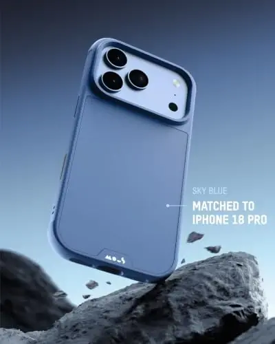 Mous for iPhone 18 Pro Case, Limitless Light Blue Cover | Qi2 Certified, Compatible with MagSafe, Non-slip grip, AiroShock® Technology, Military-Grade Protection, Scratch Resistant - Mous (1)