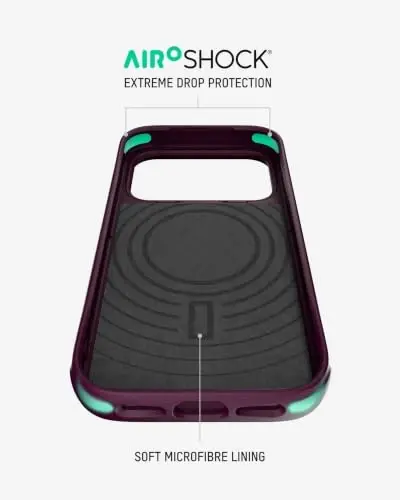 Mous for iPhone 18 Pro Case, Limitless Purple Cover | Qi2 Certified, Compatible with MagSafe, Non-slip grip, AiroShock® Technology, Military-Grade Protection, Scratch Resistant - 4