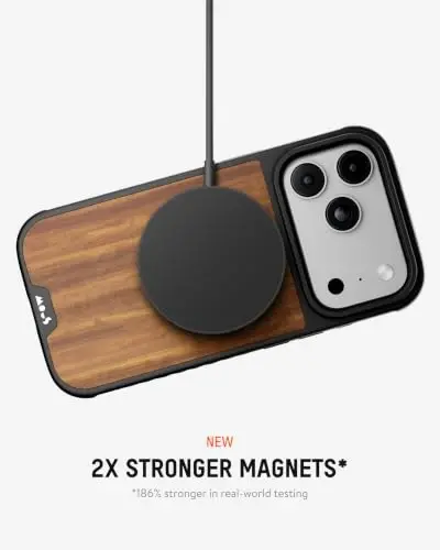 Mous for iPhone 18 Pro Case, Limitless Walnut Cover | Qi2 Certified, Compatible with MagSafe, Non-slip grip, AiroShock® Technology, Military-Grade Protection, Scratch Resistant - 3