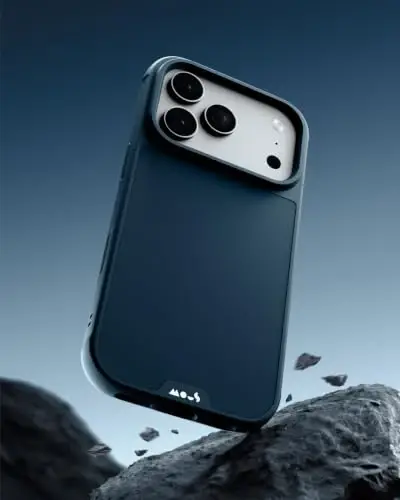 Mous for iPhone 18 Pro Max/ 17 Pro Max Case, Limitless Navy Blue Cover | Qi2 Certified, Compatible with MagSafe, Non-slip grip, AiroShock® Technology, Military-Grade Protection, Scratch Resistant - Mous (1)