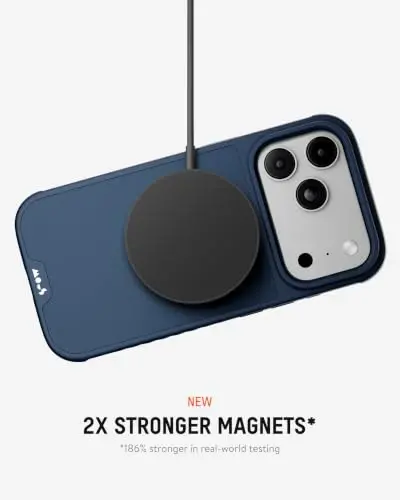 Mous for iPhone 18 Pro Max/ 17 Pro Max Case, Limitless Navy Blue Cover | Qi2 Certified, Compatible with MagSafe, Non-slip grip, AiroShock® Technology, Military-Grade Protection, Scratch Resistant - 3