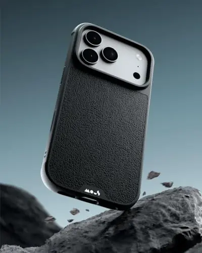 Mous for iPhone 18 Pro Max Case, Limitless Black Leather Cover | Qi2 Certified, Compatible with MagSafe, Non-slip grip, AiroShock® Technology, Military-Grade Protection, Scratch Resistant - 2