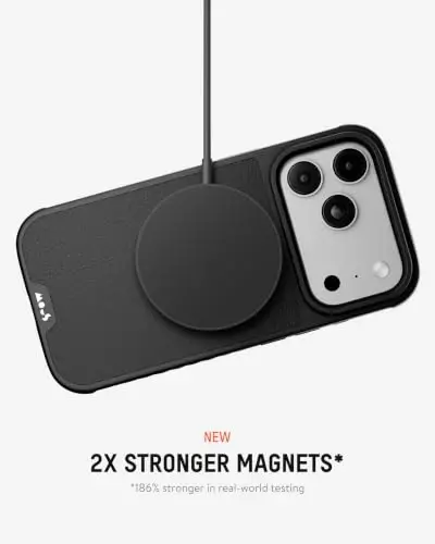 Mous for iPhone 18 Pro Max Case, Limitless Black Leather Cover | Qi2 Certified, Compatible with MagSafe, Non-slip grip, AiroShock® Technology, Military-Grade Protection, Scratch Resistant - 3