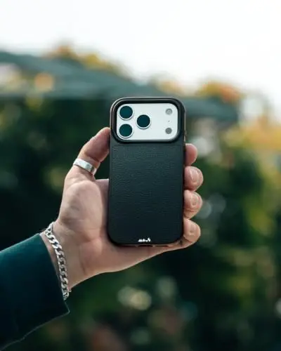 Mous for iPhone 18 Pro Max Case, Limitless Black Leather Cover | Qi2 Certified, Compatible with MagSafe, Non-slip grip, AiroShock® Technology, Military-Grade Protection, Scratch Resistant - 6