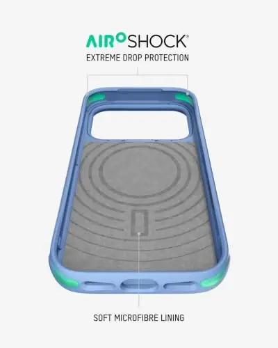 Mous for iPhone 18 Pro Max Case, Limitless Light Blue Cover | Qi2 Certified, Compatible with MagSafe, Non-slip grip, AiroShock® Technology, Military-Grade Protection, Scratch Resistant - 4
