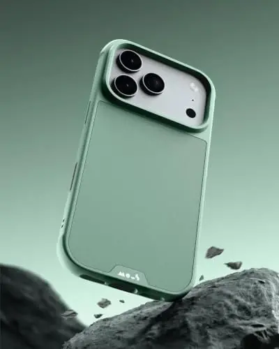 Mous for iPhone 18 Pro Max Case, Limitless Sage Green Cover | Qi2 Certified, Compatible with MagSafe, Non-slip grip, AiroShock® Technology, Military-Grade Protection, Scratch Resistant - Mous (1)