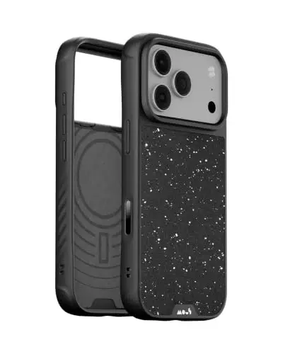 Mous for iPhone 18 Pro Max Case, Limitless Speckled Black Cover | Qi2 Certified, Compatible with MagSafe, Non-slip grip, AiroShock® Technology, Military-Grade Protection, Scratch Resistant - 1