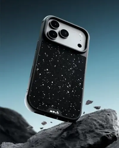 Mous for iPhone 18 Pro Max Case, Limitless Speckled Black Cover | Qi2 Certified, Compatible with MagSafe, Non-slip grip, AiroShock® Technology, Military-Grade Protection, Scratch Resistant - Mous (1)