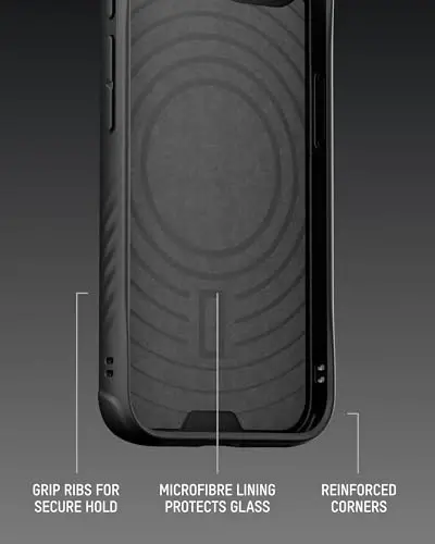 Mous iPhone 16e Kılıfı 2025 MagSafe Uyumlu - Limitless 6.0 - Siyah Deri - Koruyucu Darbeye Dayanıklı Telefon Kapağı - 4