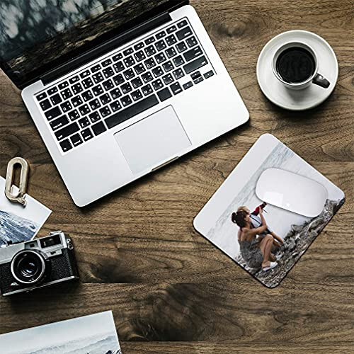 Mouse Pad Custom Personalized Photo Picture & Text Neoprene Office Supplies & Gaming Computer Desk Accessories Square Shape - 10