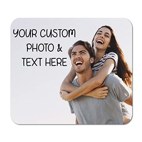 Mouse Pad Custom Personalized Photo Picture & Text Neoprene Office Supplies & Gaming Computer Desk Accessories Square Shape - 1