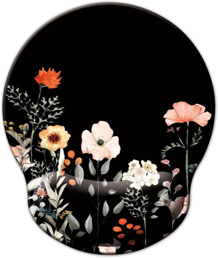 Mouse Pad with Wrist Support, Ergonomic Mouse Pad with Memory Foam Wrist Rest Cushion, Non-Slip Rubber Base Gaming Mice Pad for Home Office Computer Laptop, Moonlit Night - 7