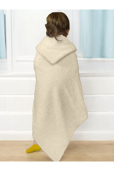 Mouslin kaputli chaqaloq va bolalar uchun sochiq, suvda cho'milish sochiqi, paxta plyaj sochiqi, ikki tomonlama foydalanish - 2