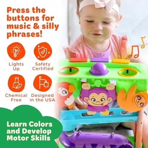 Move2Play, 30+ Jungle-Jammin’ Songs & Phrases | 30+ Fin-Tastic Songs & Phrases | Baby & Toddler Musical Toy | First Birthday Present for 1+ Year Old | Ages 6-24 Months | Boy & Girl - 3