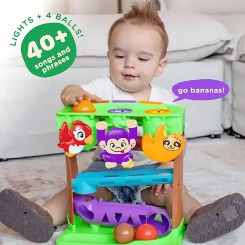 Move2Play, Hungry Jungle Animals, Interactive Toy for 1+ Year Olds, 6 to 12 Months, Baby Toy, 1 Year Old Birthday Gift for Girls, 9-12 Months, 6 7 8 9 10 12+ Months - 2