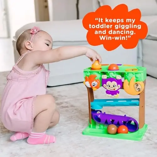 Move2Play, Hungry Jungle Animals, Interactive Toy for 1+ Year Olds, 6 to 12 Months, Baby Toy, 1 Year Old Birthday Gift for Girls, 9-12 Months, 6 7 8 9 10 12+ Months - 5