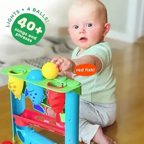 Move2Play, Feed The Fish | Interactive Baby & Toddler Toy | 1, 2+ Year Old Gift & Birthday Present | Boys & Girls Babies Ages 6, 7, 8, 9, 10, 12, 18, 24+ Months Old - MOVE2PLAY, (1)