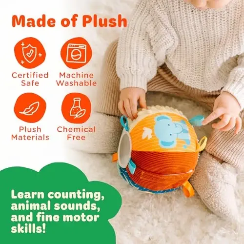 Move2Play, Hilariously Interactive Toy with Music & Sound Effects | Birthday Gift for Boy & Girl | Ball for Toddler & Baby | Indoor/Outdoor | Age 6, 9, 12+ Month | 1, 2, 3+ Year Old - 5